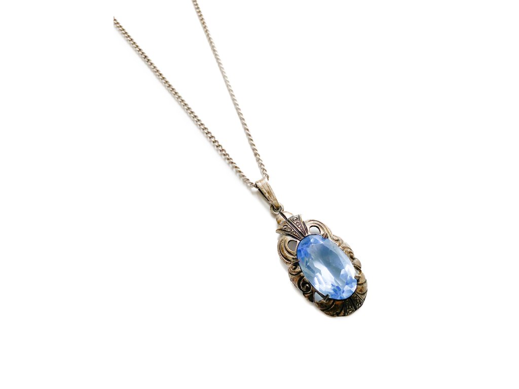 Stříbrný řetízek s přívěškem Spinel