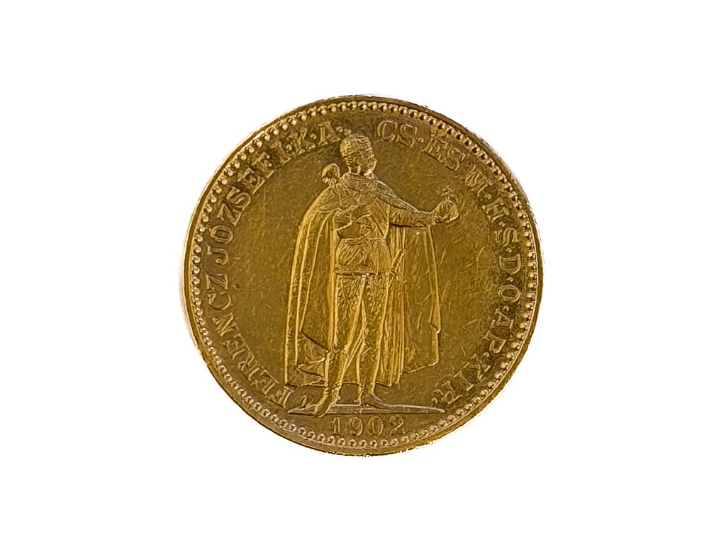Zlatá 20 Koruna, 1902 KB František Josef I. Maďarsko