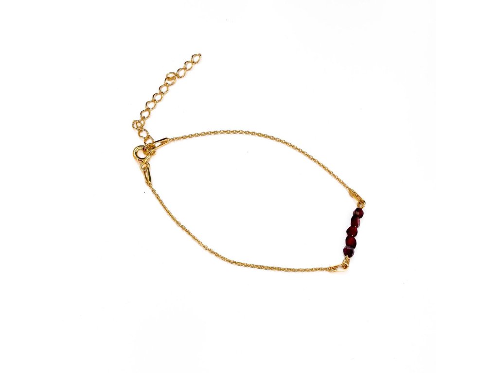 pozlaceny decentni naramek s ceskymi granaty 237149831 1