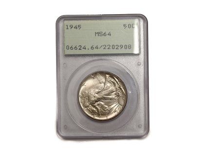 Stříbrný Half Dollar – Walking Liberty 1945 USA PCGS MS 64