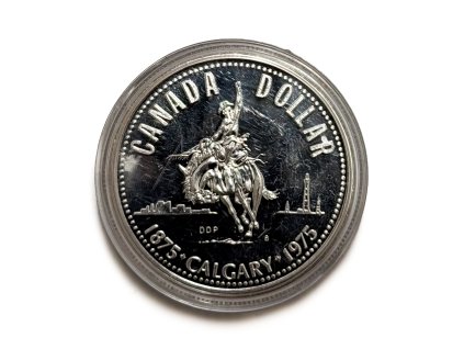 Stříbrný 1 Dollar CALGARY, 1975 Kanada