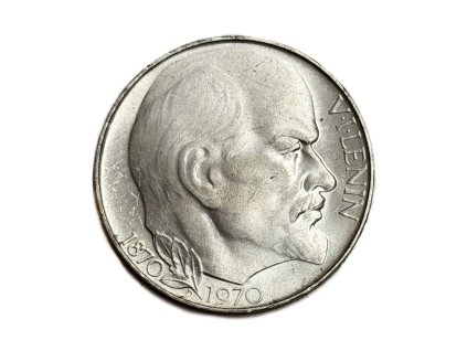 Stříbrná 50 Koruna – V. I. Lenin, 1970 ČSSR BK