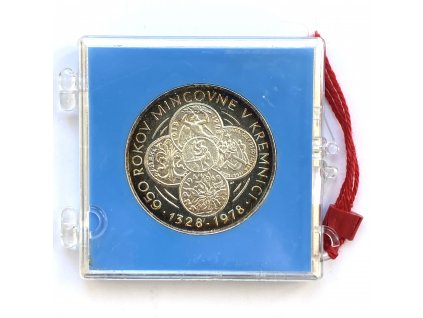 Stříbrná 50 Koruna – 650 rokov mincovne v Kremnici, 1978 ČSR proof