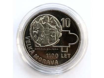 Stříbrná 10 Koruna  – Velká Morava, 1966 ČSR proof