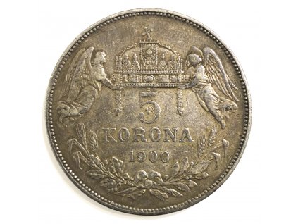 Stříbrná 5 koruna 1900 KB – FJI., Rakousko-Uhersko