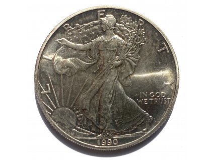 Stříbrný 1 Dollar „American Silver Eagle" 1990 USA