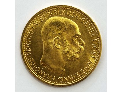 Zlatá 10 Koruna František Josef I. 1912 novoražba