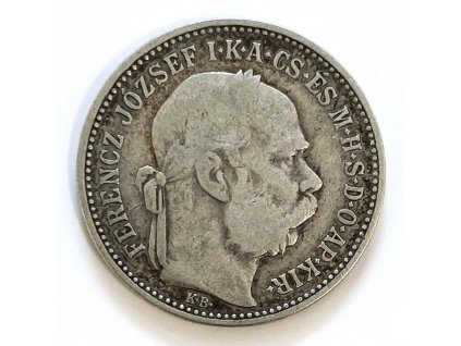 Stříbrná 1 Koruna 1892 KB František Josef I.