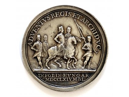 Stříbrná medaile (A. Wideman) – Na návštěvu uherských důlních měst 1764 – Josef II.