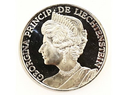 Stříbrná medaile Georgina Princip de Liechtenstein 1970 PP