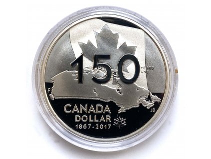 Stříbrný 1 Dollar –  Our Home and Native Land 2017 Kanada PP