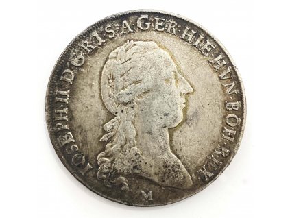 Stříbrný Tolar 1786 M Josef II.