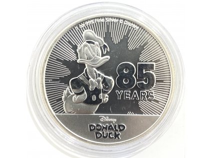 Stříbrná uncová investiční mince 2019 – Donald Duck, Niue