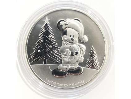 Stříbrná uncová investiční mince 2019 – Mickey Mouse, Niue