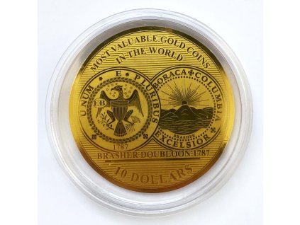 Zlatý 10 Dollars Brasher Doubloon 1787, 2017 Solomon Islands