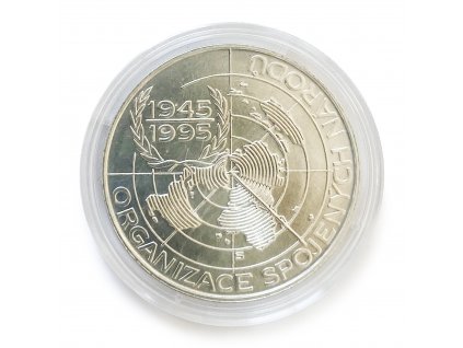 Stříbrná 200 Koruna – 50. výročí OSN, 1995 stand