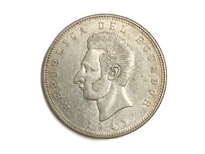 Stříbrný 5 Sucres, 1943 Ekvádor
