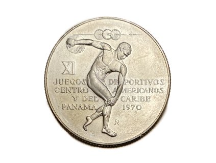 Stříbrný 5 Balboas – Hod diskem, 1970 Panama