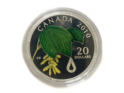 Stříbrný 20 Dollars Raindrop Swarowski, Kanada 2010 proof