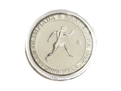Stříbrných 2000 Pesetas – atlet, 1990 Španělsko proof