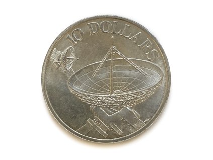 Stříbrný 10 Dollars – Telekomunikační družice, 1978 Singapur
