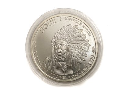 Stříbrný 1 Dollar – Sioux Buffalo, 2015 USA