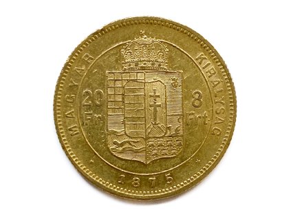 Zlatý 8 Zlatník 1875 KB František Josef I.