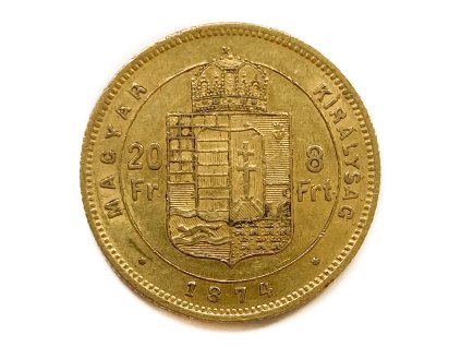 Zlatý 8 Zlatník 1874 KB František Josef I.