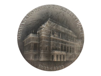 AE medaile Opava Národnímu divadlu v Praze 1983