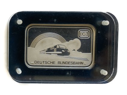 Stříbrný slitek Deutsche Bundesbahn proof