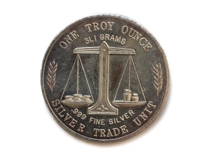 Stříbrná medaile 1 Oz Trade Unit USA vzácná varianta
