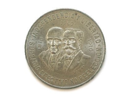Stříbrné 10 Pesos – Mexická válka za nezávislost, 1960 Mexiko