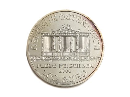 Stříbrné 1,50 Euro Philharmoniker, 2008 Rakousko