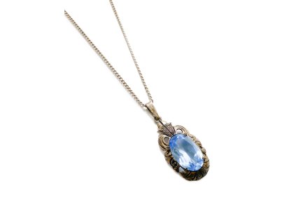 Stříbrný řetízek s přívěskem Spinel