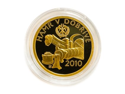 Zlatá mince 2500 Kč Hamr v Dobřívě 2010 proof