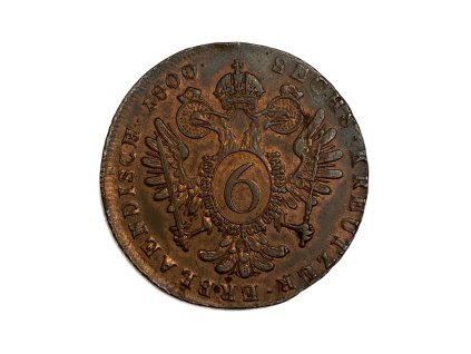 6 Krejcar 1800 B František II. Rakousko–Uhersko
