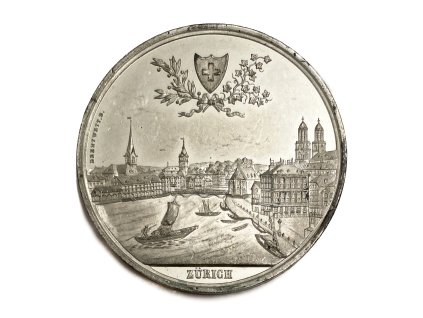 AE medaile Zürich – hudební festival, 1867 Švýcarsko proof