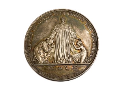 Stříbrná náboženská medaile Gottfried Loos 1828