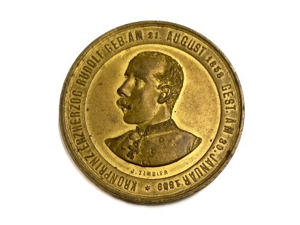 AE úmrtní medaile korunního prince Rudolfa 1889 Rakousko-Uh