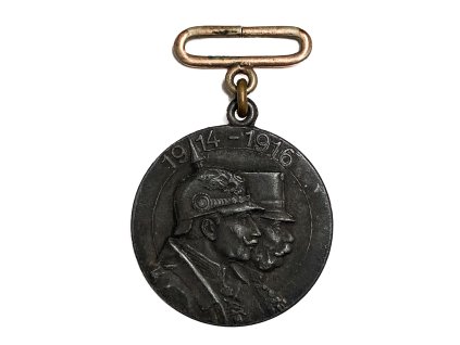AE medaile vojenské dělo Mörser František Josef I. + Wilhelm 1916 Rakousko–Uhersko