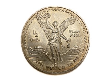 Stříbrná 1/2 Onza 1991 Mexiko