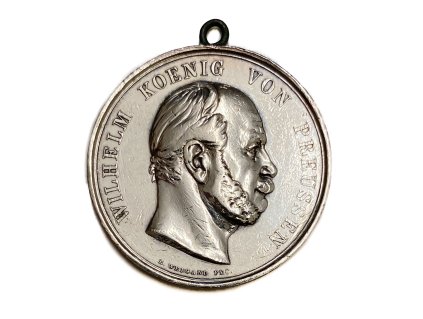 Stříbrná střelecká medaile Dem Besten Schützen, Wilhelm Koenig von Preussen