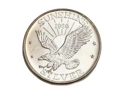 Stříbrná medaile Sunshine Mining 1986 USA 1 Oz! Eagle