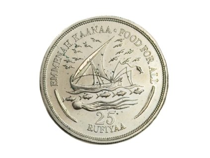 Stříbrná 25 Rufiyaa – FAO, (1398) 1978 Maledivy