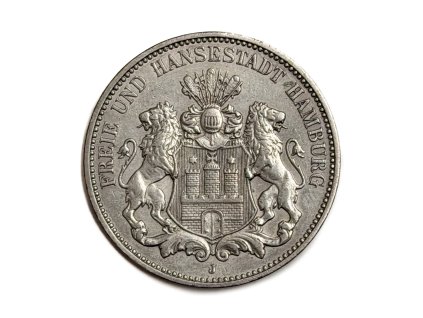 Stříbrná 3 Mark, 1910 J Německá říše