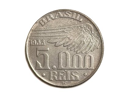 Stříbrný 5000 Reis, 1938 Brazílie