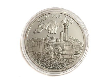 Stříbrná medaile – lokomotiva Saxonia 1838, Německo proof