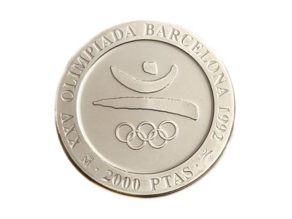 Stříbrných 2000 Pesetas – olympiáda, 1990 Španělsko proof