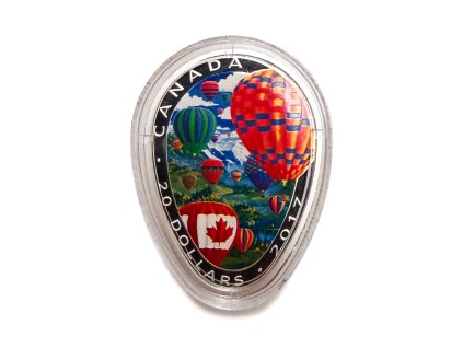 Stříbrný 20 Dollars – Hot Air Balloons, 2017 Kanada proof