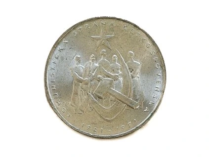 Stříbrná 50 Koruna – 50. výr. KSČ, 1971 ČSSR